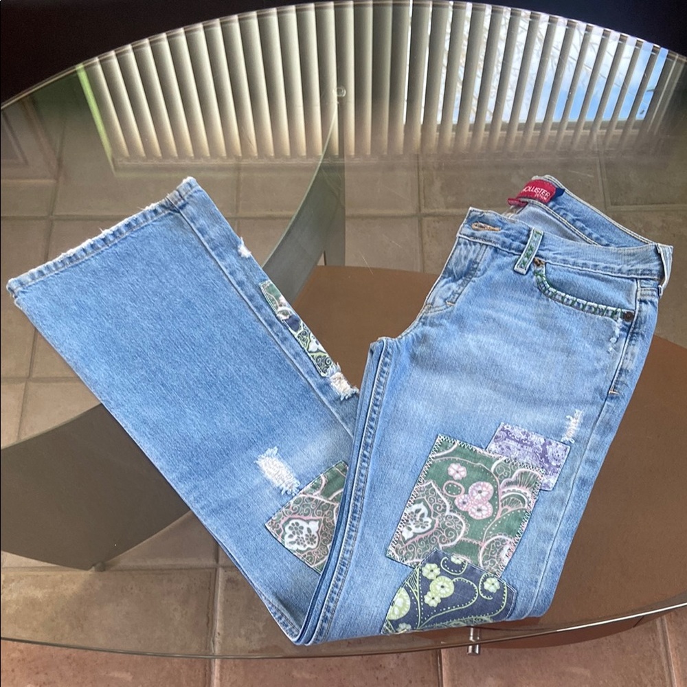 Y2K Rare Hollister patchwork jeans